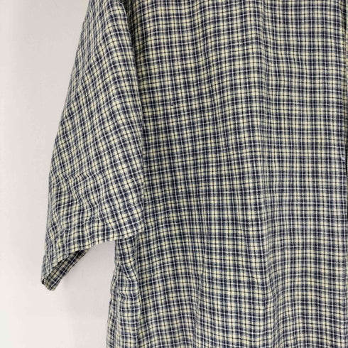 TRADER BAY リネン混 BD S/S チェックシャツ メンズ import:L