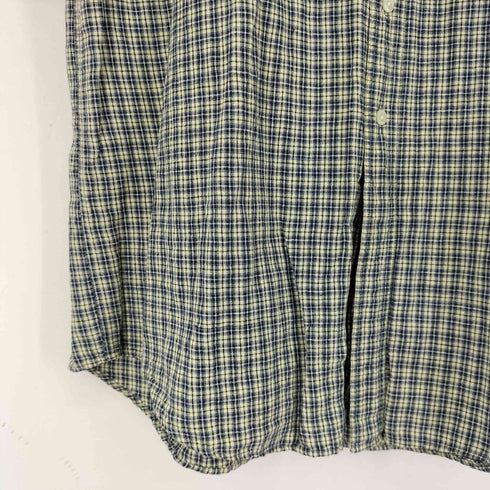 TRADER BAY リネン混 BD S/S チェックシャツ メンズ import:L