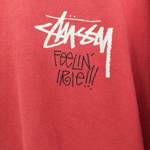 ステューシー Stussy 80s USA製 黒タグ 袖裾シングル ラスタカラー クルーネックTシャツ メンズ JPN:XL