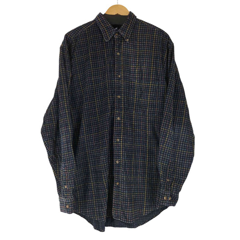 エディーバウアー Eddie Bauer 90S 白タグ L/S BD チェックシャツ メンズ JPN:L