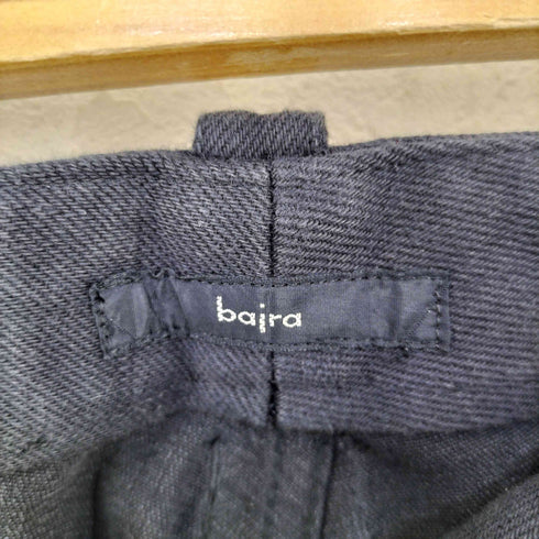 バジュラ bajra カウレザー切替 ジップスリット フレアデニムパンツ Y2K レディース JPN:M