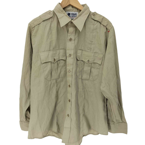 R&R UNIFORMS INS 90S エポレット 襟芯 デカ襟 フラップポケット L/S シャツ メンズ