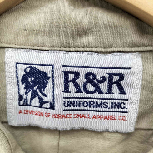 R&R UNIFORMS INS 90S エポレット 襟芯 デカ襟 フラップポケット L/S シャツ メンズ