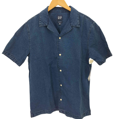 ギャップ Gap 24SS STANDARD FIT SS SEERSUCKER SHIRT オープンカラー シアサッカー シャツ メンズ import:XS