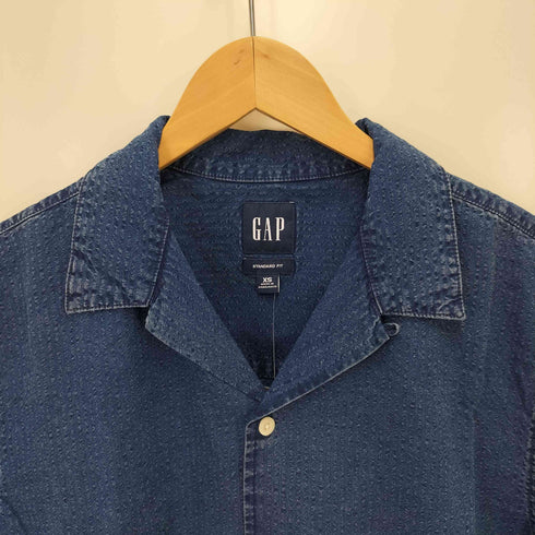 ギャップ Gap 24SS STANDARD FIT SS SEERSUCKER SHIRT オープンカラー シアサッカー シャツ メンズ import:XS