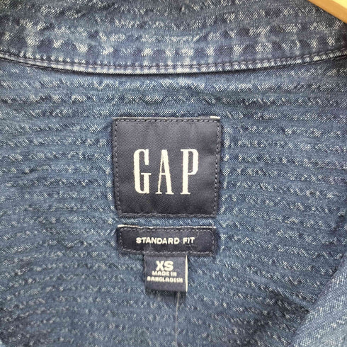 ギャップ Gap 24SS STANDARD FIT SS SEERSUCKER SHIRT オープンカラー シアサッカー シャツ メンズ import:XS