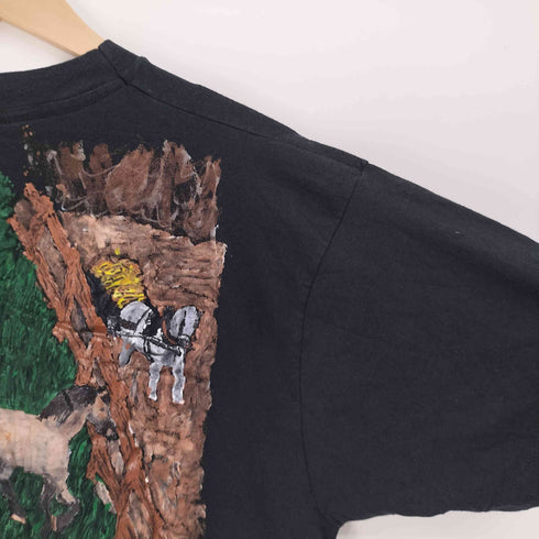 フルーツオブザルーム FRUIT OF THE LOOM 80-90S USA製 馬 ハンドペイント S/S Tシャツ メンズ import:XL