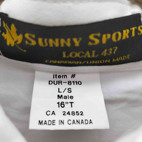 SUNNY SPORTS LOCAL 437 カナダ製 エポレット フラップポケット 両袖ワッペン L/S シャツ メンズ 16T