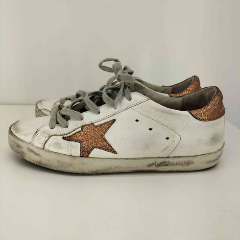 ゴールデングース GOLDEN GOOSE Superstar グリッター ダメージ加工 スニーカー レディース 37