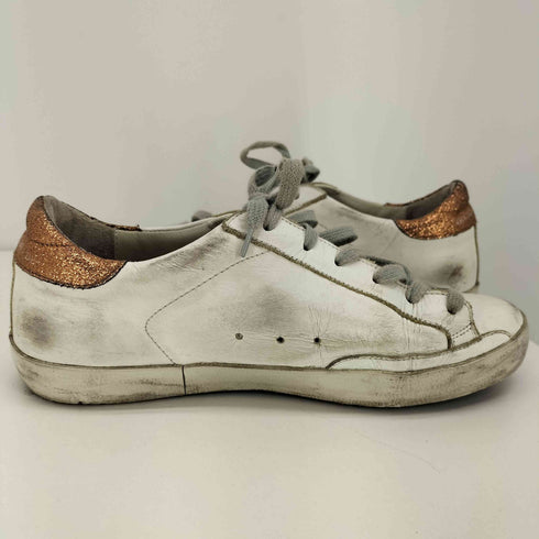 ゴールデングース GOLDEN GOOSE Superstar グリッター ダメージ加工 スニーカー レディース 37