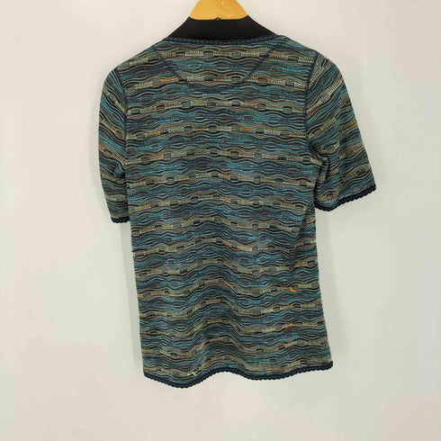 イタリヤ 伊太利屋 ビジュー装飾クルーネックs/s Tシャツ レディース JPN:11号