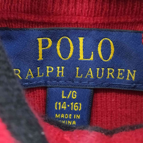 ポロラルフローレン POLO RALPH LAUREN スモールポニー刺繍 ハーフジップニット レディース JPN:L