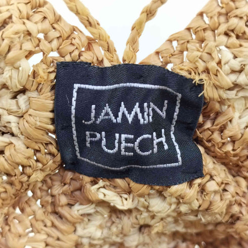 ジャマンピュエッシュ Jamin Puech ラフィア素材 フラワーハンドバッグ レディース