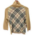 バーバリーブルーレーベル BURBERRY BLUE LABEL ハイネック リブニット チェック ニット カットソー レディース import:M