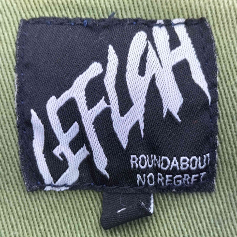 レフラー Leflah ペイント スタンドカラー 半袖 ワークシャツ メンズ JPN:L
