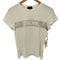 ダナキャランニューヨークジーンズ DKNY JEANS ドット ロゴ シルバー プリント S/S Tシャツ Y2K レディース import:S