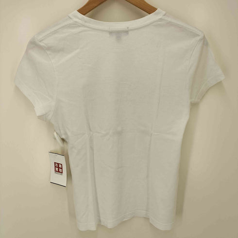 ダナキャランニューヨークジーンズ DKNY JEANS ドット ロゴ シルバー プリント S/S Tシャツ Y2K レディース import:S
