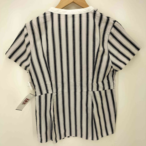 ウミ umii908 フロント ギャザー ストライプ ブラウス レディース JPN:2