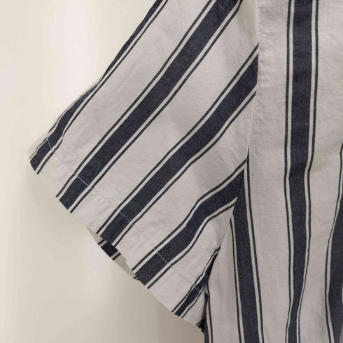 ウミ umii908 フロント ギャザー ストライプ ブラウス レディース JPN:2