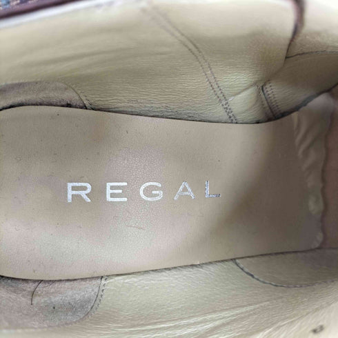 リーガル REGAL レザー切替スクエアトゥチェックショートブーツ レディース JPN:23.5