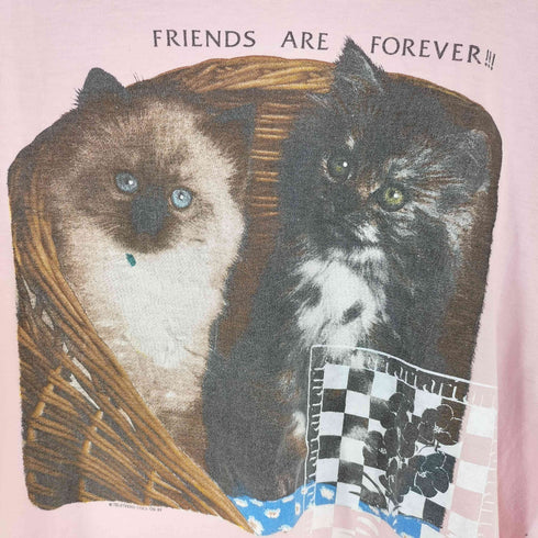 ari TELETREND COLS.OH アニマルプリント 半袖Tシャツ シングルステッチ 2ND HAND PRINT レディース