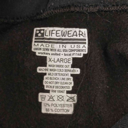 ライフウェア LIFEWEAR USA製 プルオーバーパーカー メンズ JPN:XL