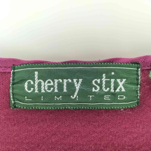 CHERRY STIX 花デザイン Vネック 長袖ニット レディース JPN:S