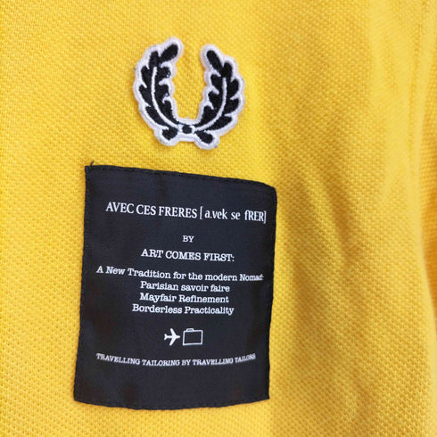 フレッドペリー FRED PERRY ×ART COMES FIRST アートカムズファースト コラボ 半袖 ポロシャツ メンズ JPN:42
