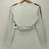 アディダス adidas LONG SLEEVE WHITE クロップド L/S クルーネックTシャツ 短丈 レディース J/M