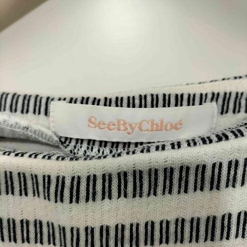 シーバイクロエ SEE BY CHLOE ボーダー ボートネック S/S カットソー レディース JPN:36