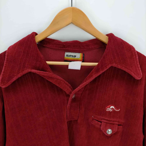 90s USA製 SMP ベロアプルオーバーシャツ メンズ JPN:XL