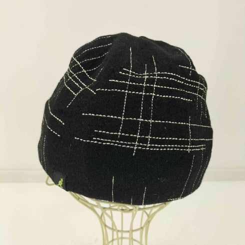 カンゴール KANGOL 90S 総柄 ステッチデザイン 総ウール ビーニー ニット帽 メンズ ONE SIZE