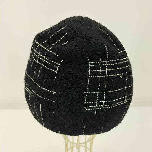 カンゴール KANGOL 90S 総柄 ステッチデザイン 総ウール ビーニー ニット帽 メンズ ONE SIZE