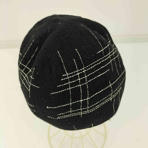 カンゴール KANGOL 90S 総柄 ステッチデザイン 総ウール ビーニー ニット帽 メンズ ONE SIZE