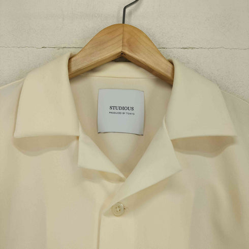 ステュディオス STUDIOUS WORSTEX OPEN COLLAR SHIRT メンズ JPN:2