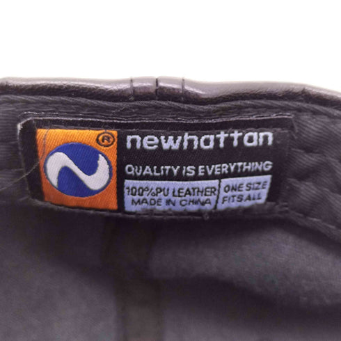 ニューハッタン NEWHATTAN PUレザー パネルキャップ メンズ