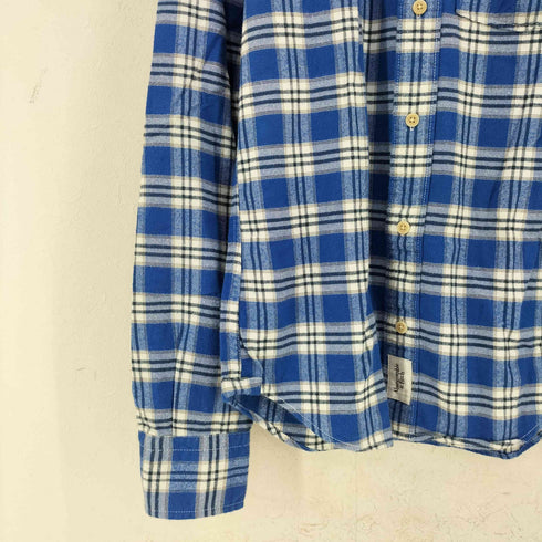 アバクロンビーアンドフィッチ Abercrombie & Fitch チェック柄コットンネルシャツ メンズ import:S