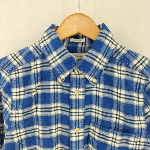 アバクロンビーアンドフィッチ Abercrombie & Fitch チェック柄コットンネルシャツ メンズ import:S