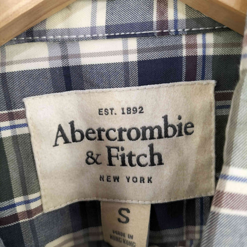 アバクロンビーアンドフィッチ Abercrombie & Fitch チェック柄コットンBDシャツ メンズ import:S