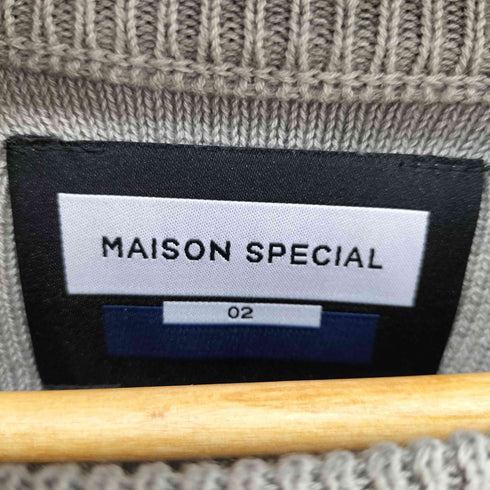 メゾンスペシャル MAISON SPECIAL Pigment Dyed Intarsia Knit Pullover メンズ JPN:2