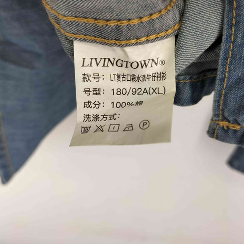 LIVINGTOWN フラップポケット デニムシャツ レディース JPN:XL