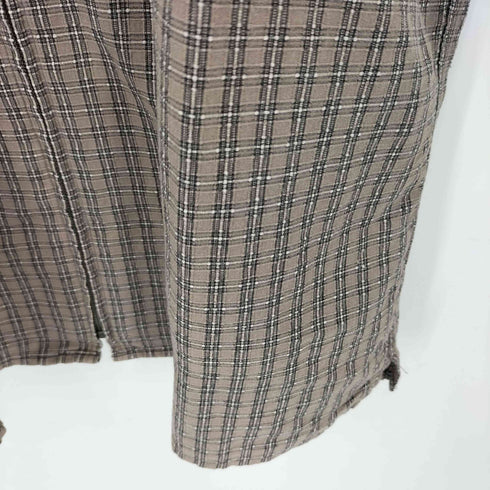 ピコ PIKO チェック柄 ジップアップ S/S シャツ メンズ import:L