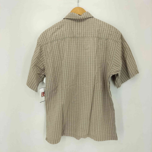 LIVING ISLAND チェック柄 ジップアップ S/S シャツ メンズ import:L