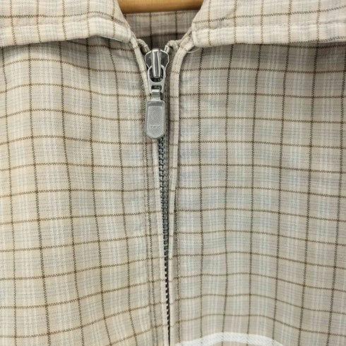 LIVING ISLAND チェック柄 ジップアップ S/S シャツ メンズ import:L