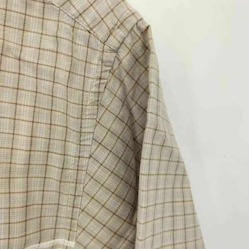 LIVING ISLAND チェック柄 ジップアップ S/S シャツ メンズ import:L