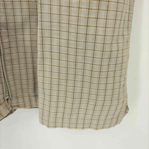 LIVING ISLAND チェック柄 ジップアップ S/S シャツ メンズ import:L