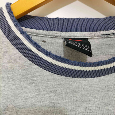 ナイキ NIKE 00s 黒タグ ワンポイントスウッシュ刺繍 S/S リンガーTシャツ メンズ L