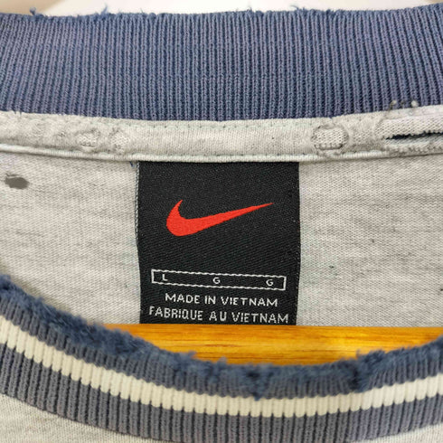 ナイキ NIKE 00s 黒タグ ワンポイントスウッシュ刺繍 S/S リンガーTシャツ メンズ L