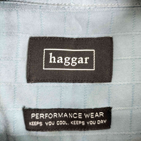 ハガー HAGGER S/S レーヨン混 チェック 開襟シャツ メンズ JPN:S