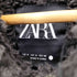 ザラ ZARA フェイクレザームートンジャケット レディース import:M